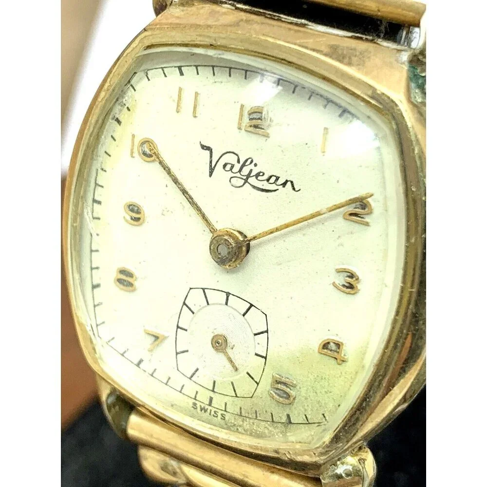 Clifford Valjean Men's Watch Vintage Swiss Hand Wind Gold 27mm FOR REPAIR PARTS
